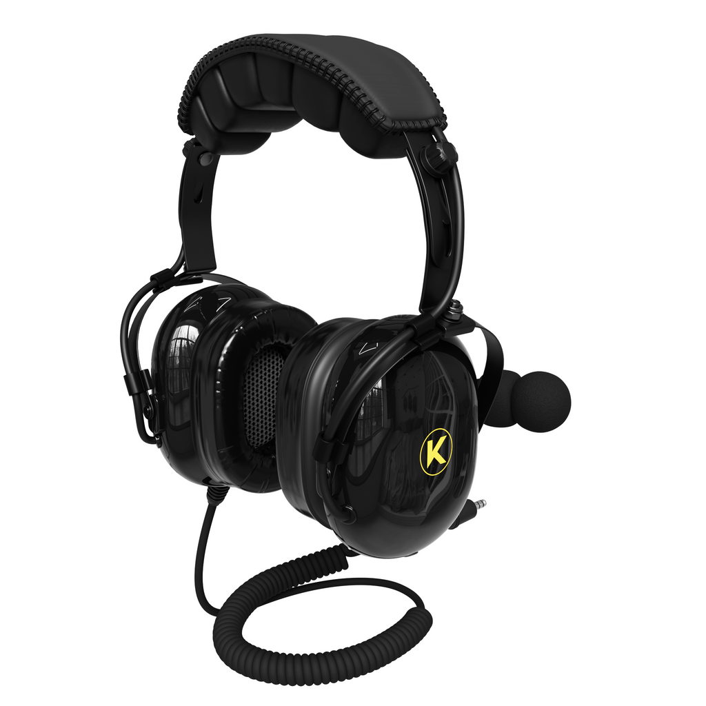 Kore Aviation H1 Helicopter Pilot Headset (Mono) with Headset Bag - U-174 Plugs
