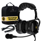 Kore Aviation H1 Helicopter Pilot Headset (Mono) with Headset Bag - U-174 Plugs