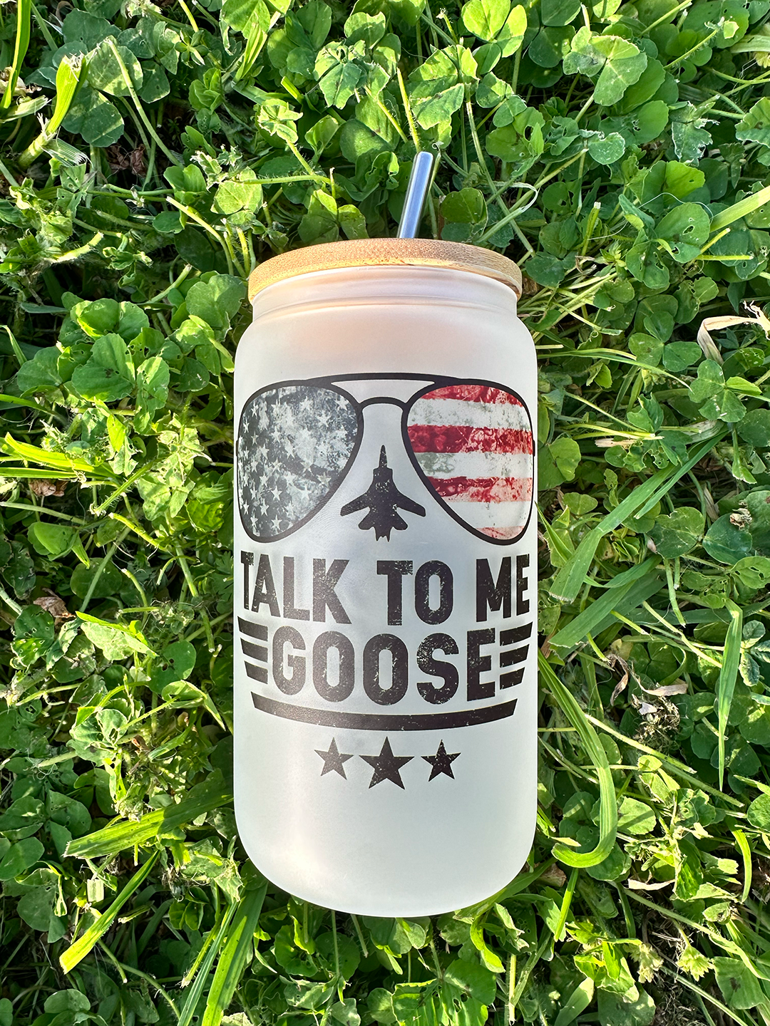 Talk to Me Goose – Legendary 16oz Frosted Glass