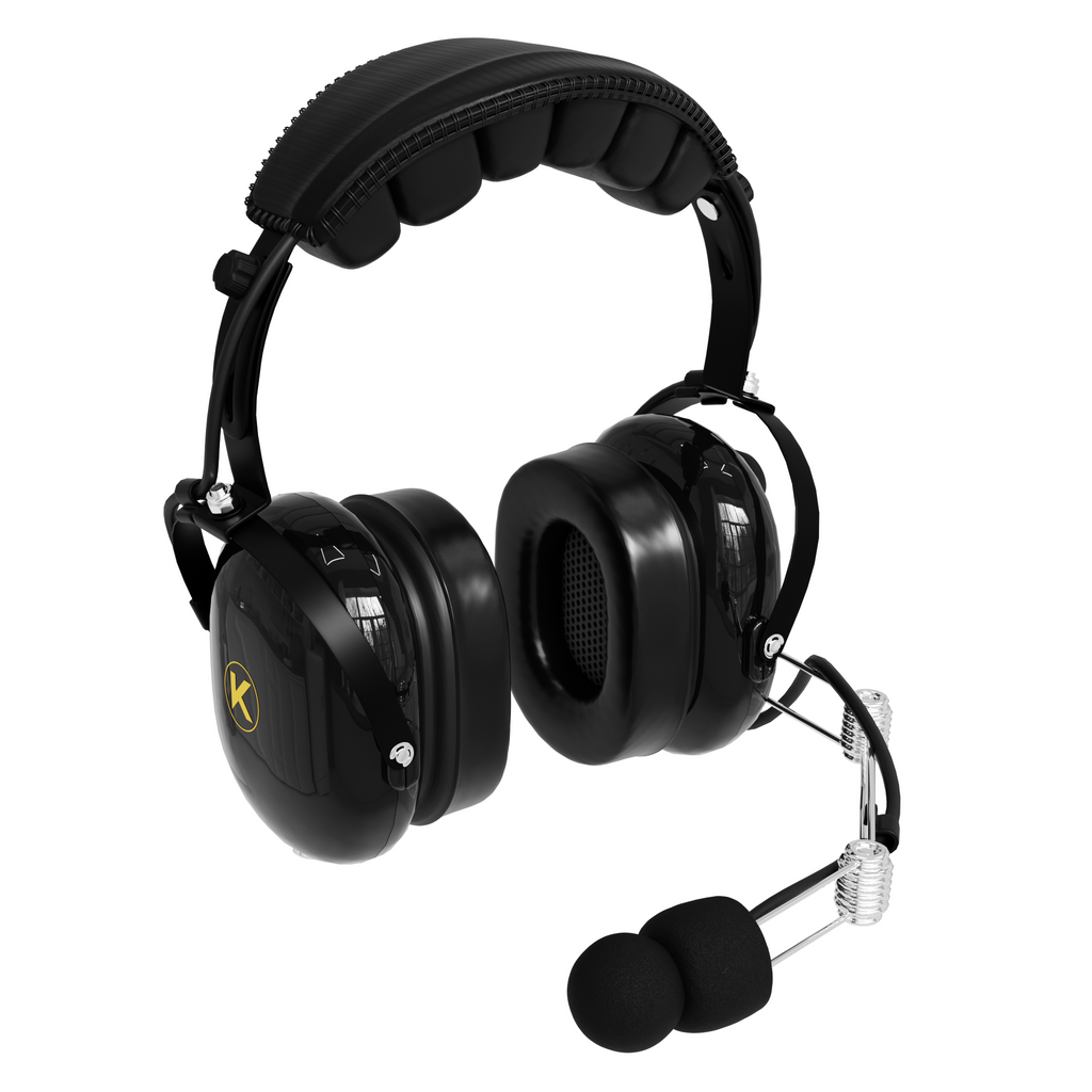 Kore Aviation P1 General Aviation Headset (Mono) with Headset Bag - Dual GA Plugs