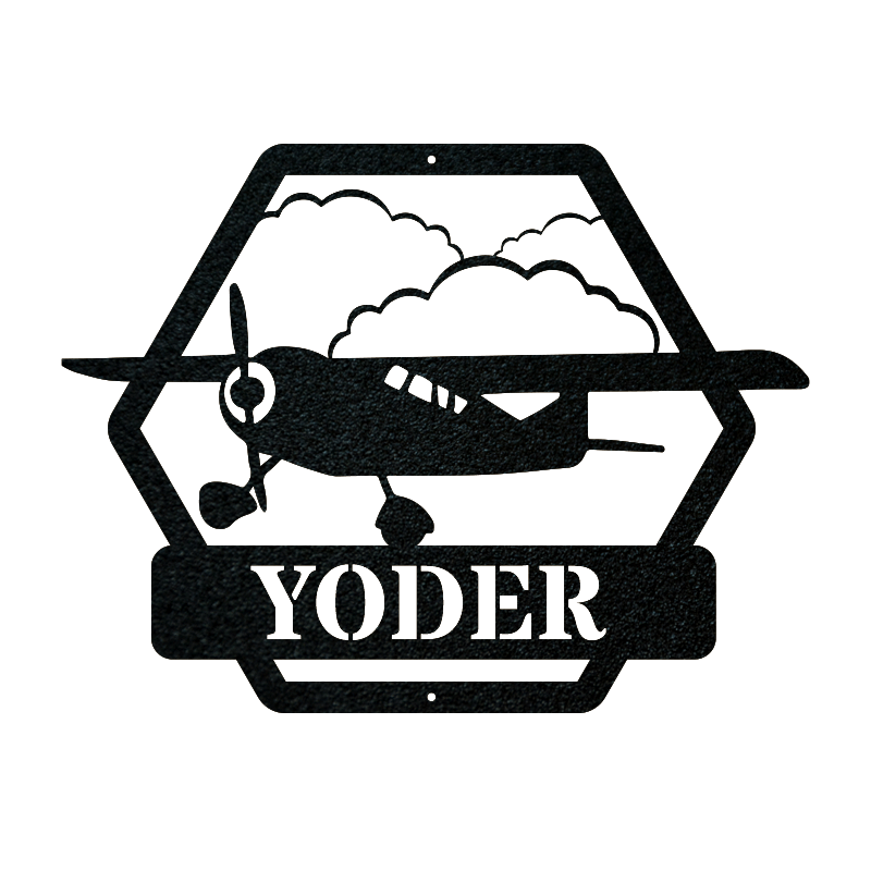 Airplane Monogram - Side View