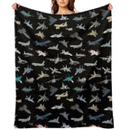 Modern Military Airplanes Throw Blanket