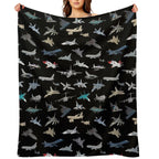 Modern Military Airplanes Throw Blanket