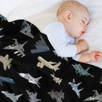 Modern Military Airplanes Throw Blanket