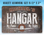 Personalized - Airplane Hangar - Metal Sign