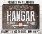 Personalized - Airplane Hangar - Metal Sign