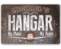 Personalized - Airplane Hangar - Metal Sign