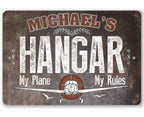 Personalized - Airplane Hangar - Metal Sign