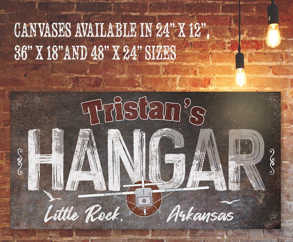 Personalized - Hangar Airplane - Canvas