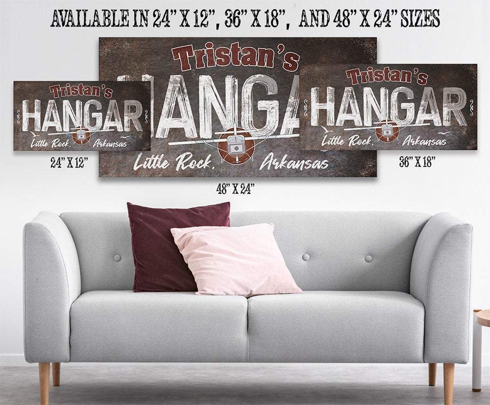 Personalized - Hangar Airplane - Canvas