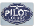 Pilot Lounge, Welcome Flight Crew and Friends - Metal Sign